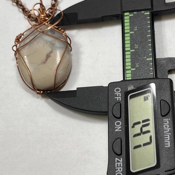 Handmade Wire Wrapped agate oval cabochon Stone Necklace Pendant - Picture 2 of 3